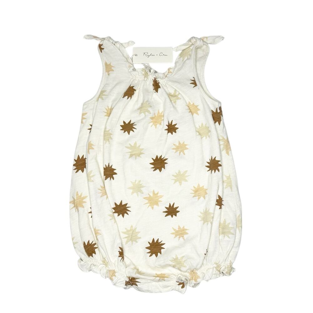 NWT Rylee + Cru Shoulder Tie Bubble Romper Size 2-3Y